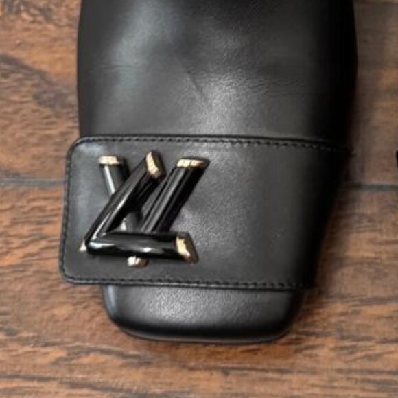 Chunky heel square toe monogram ankle bootie - Picture 8 of 8